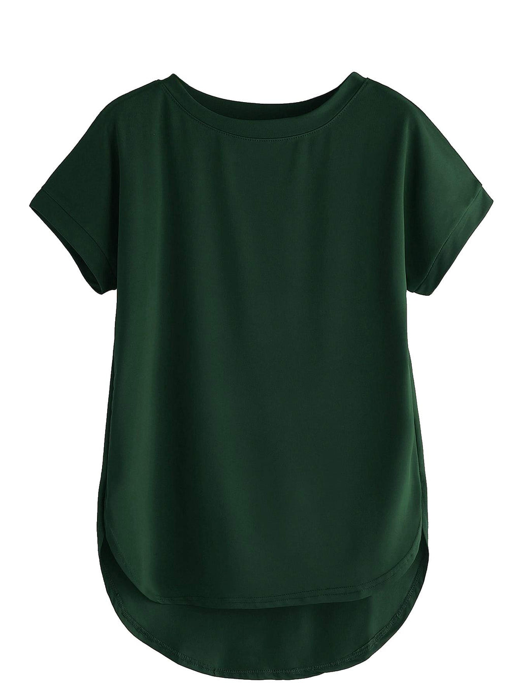 Fabricorn Womens Solid Regular Fit T-Shirt (GT01_UpDown4_P_Green