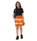 Kyda Kids 100% Cotton Kids Printed Shorts For Girls Multicolor (Pack Of 2)
