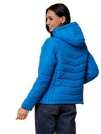 Kotty Blue Solid Nylon Women Winter Padded Jacket (Blue-L)