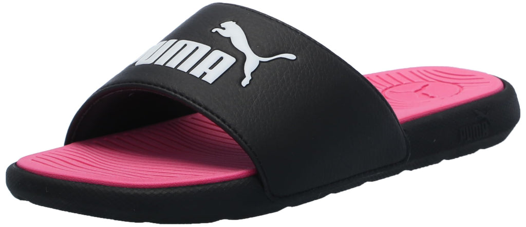 PUMA Cool Cat Sandal Slides Sandal Slides, Black White-Knockout Pink, 6 US Unisex Big Kid