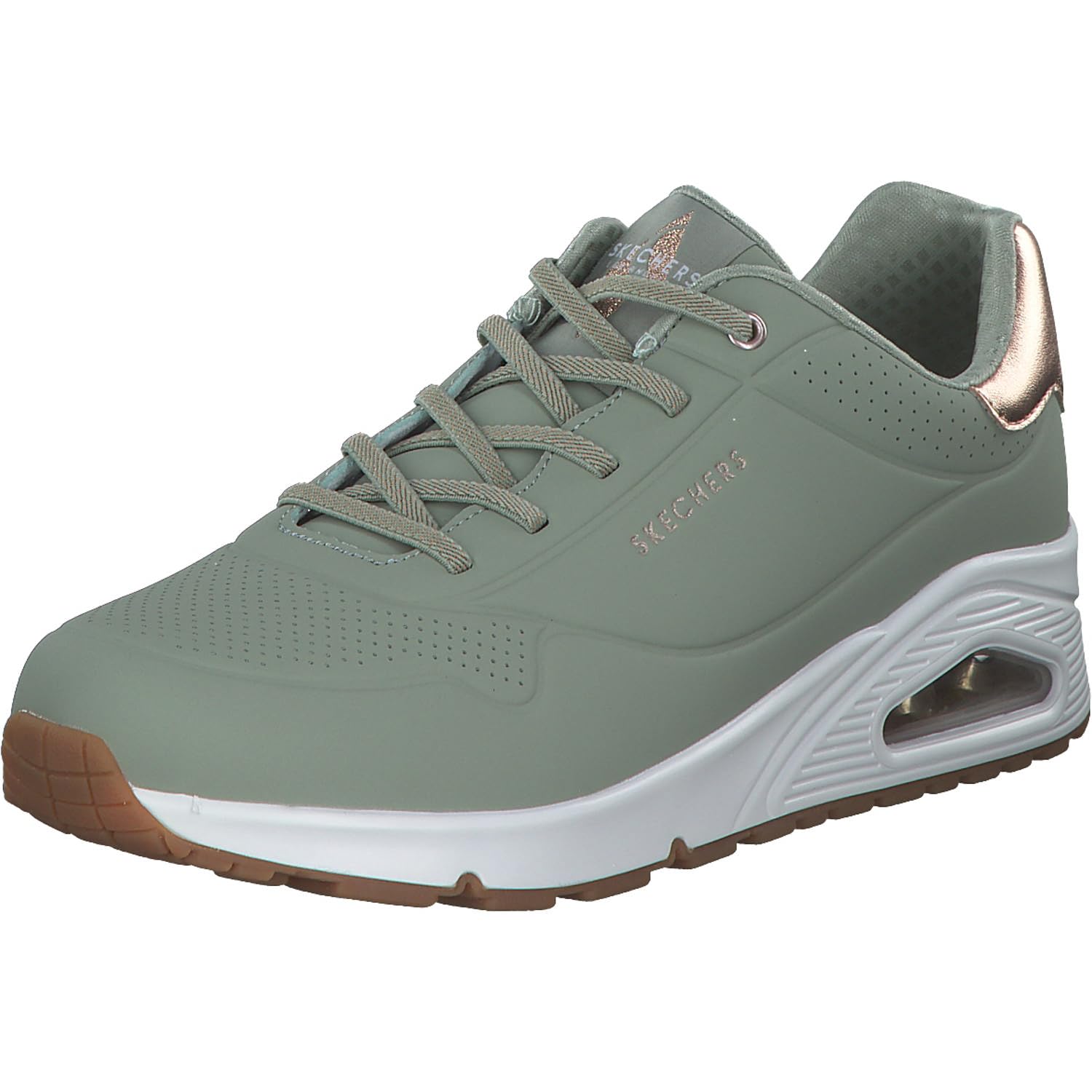 Skechers Women Uno Shimmer Away Lifestyle Lace Up Casual Shoes