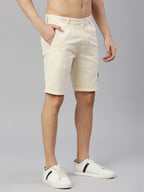 Thomas Scott Mens Checkered Slim Fit Seersucker Shorts Yellow