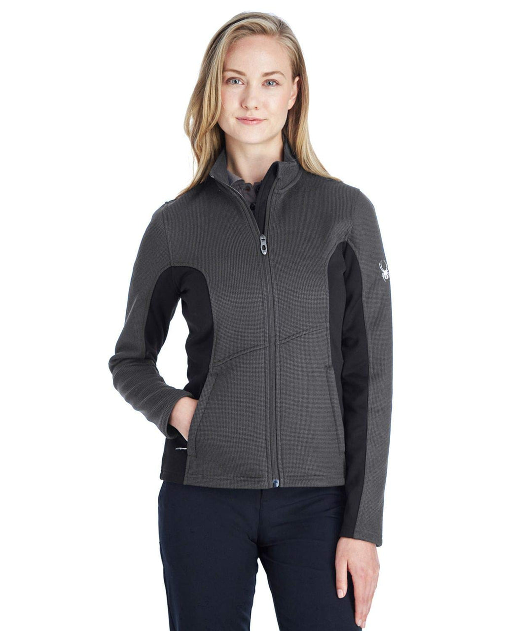 Ladies constant Full-Zip Sweater Fleece Jacket - BLAcK PLR RED - XS(D0102H7YKcT)