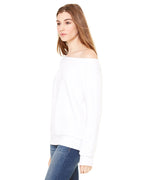 Ladies Sponge Fleece Wide Neck Sweatshirt - DEEP HTHR BLAcK - 2XL(D0102H78gDJ)