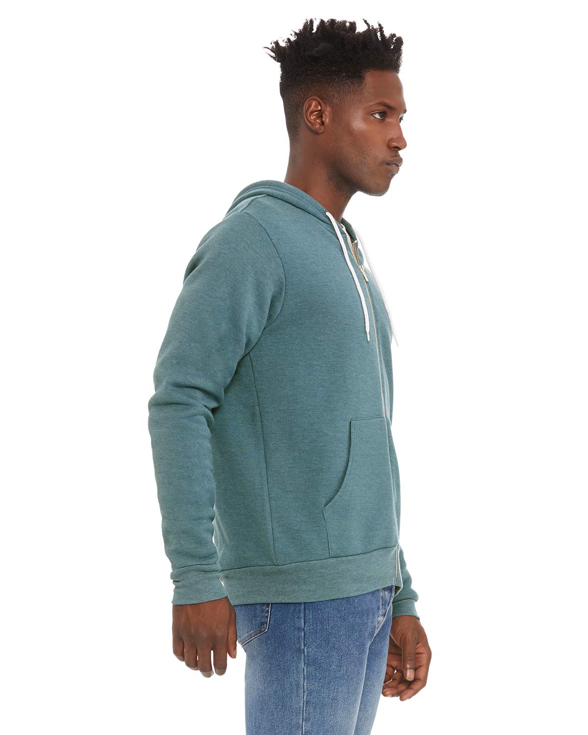 Unisex Sponge Fleece Full-Zip Hooded Sweatshirt - ASPHALT - 2XL(D0102H7WM4P)