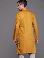 Manyavar Mens Kurta, Full Sleeves Mandarin Collar Ethnic Knee Length Kurta Only, Kurta for Festival, Wedding, Party & Anniversa