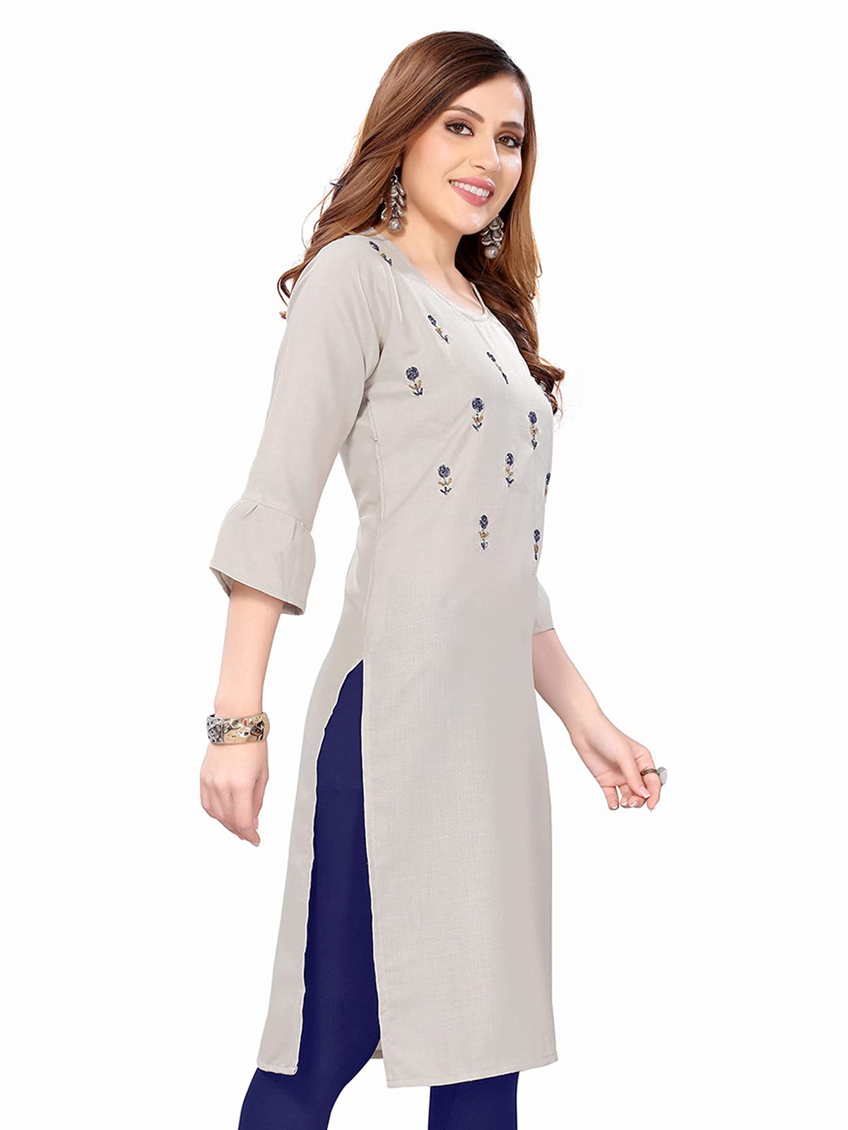 Sanisa Women'S Rayon Regular Fit Kurta