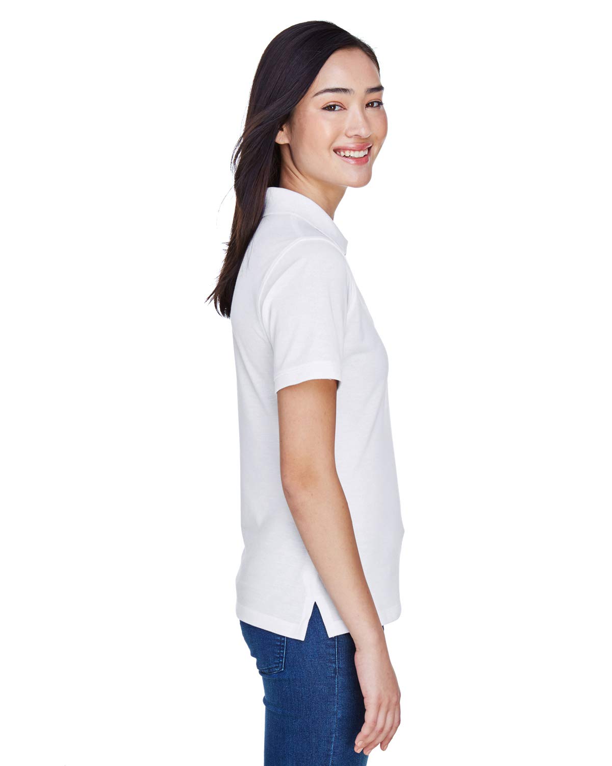 Ladies 56 oz Easy BlendPolo - WHITE - XS(D0102H763ET)