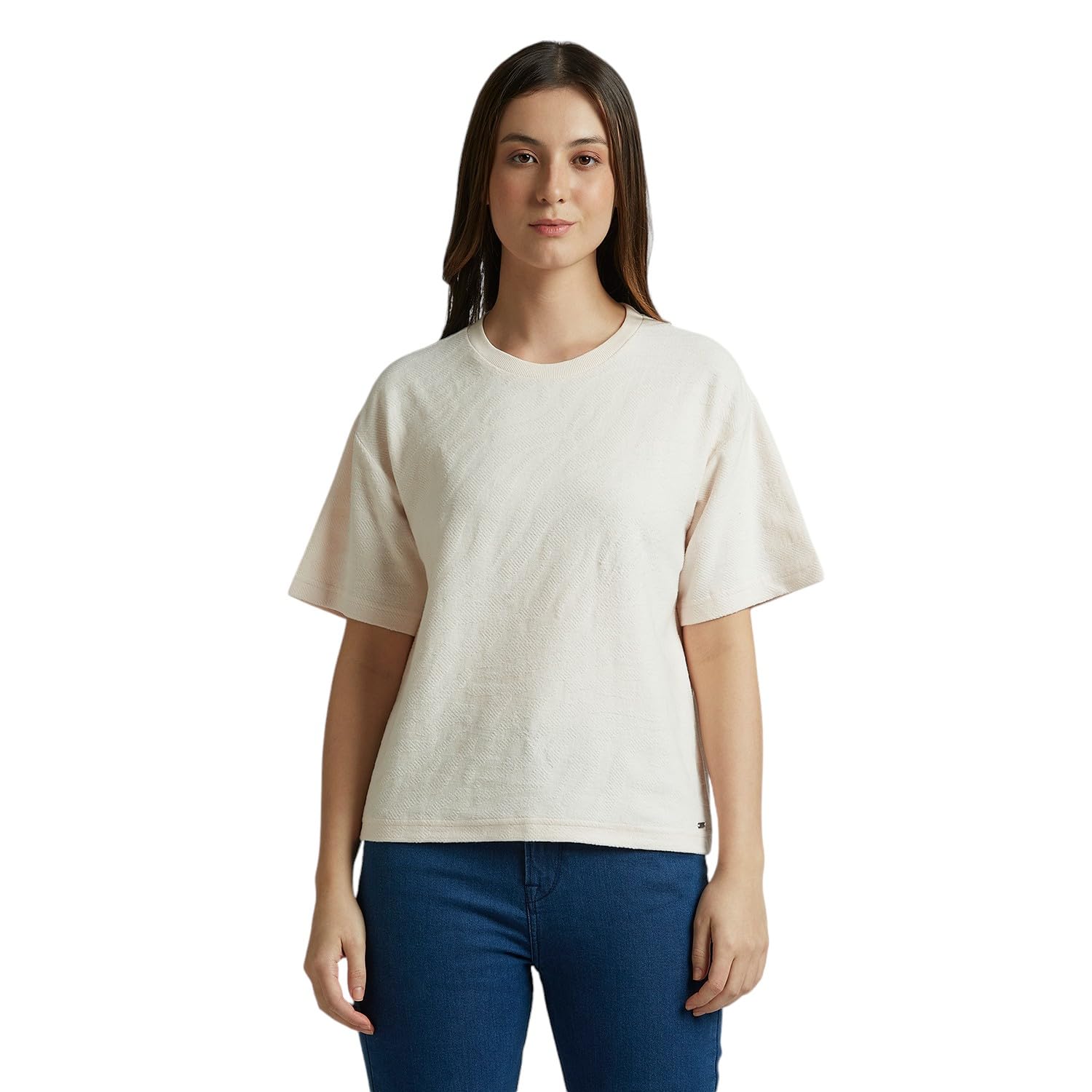 Pepe Jeans WomenS Relaxed Fit T-Shirt (Pl506088_Light Pink