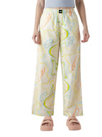 Bewakoof Womens All Over Printed Regular Fit Cotton-Poplin Pyjama_644700_Off White_M