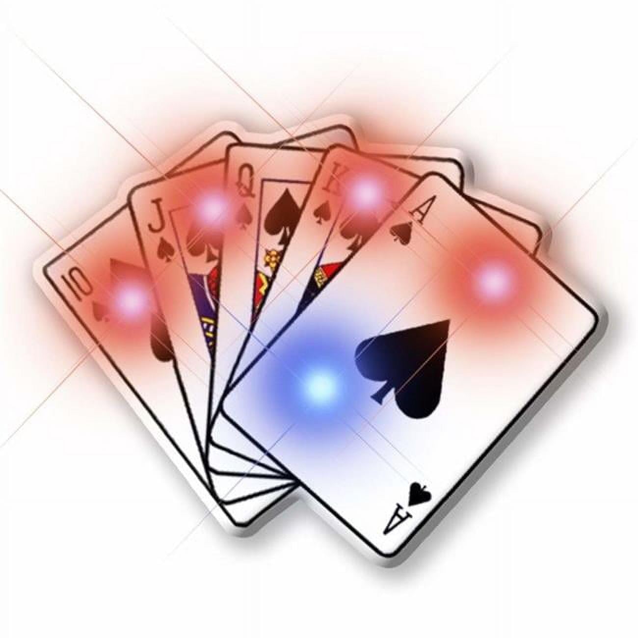 Royal Flush Flashing Body Light Lapel Pins by Blinkee