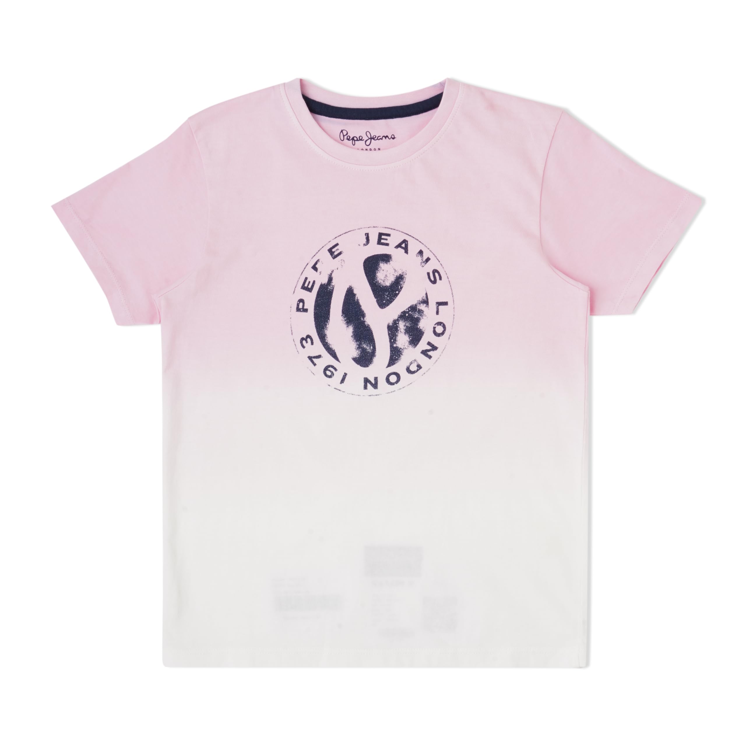 Pepe Jeans Boys Regular Fit Ombre Dyed T-Shirts Fresh Pink