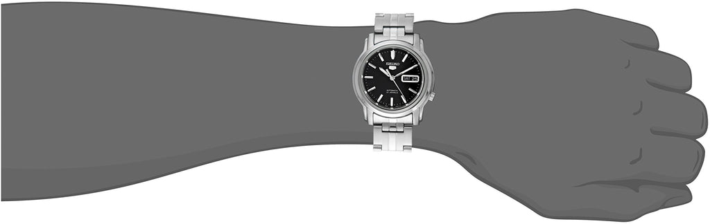 Seiko Men's SNKK71 Seiko 5 Automatic Stainless Steel Watch with Black Dial