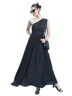 Ketch Cotton Blend Women Casual Fit Black Dress Maxi Khj6000351