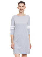 Miss Chase WomenS Super Soft Solid Mini Round Neck 3/4 Sleeve Panelled Color Block Shift Dress | 2 Colors (Mcss17D09-11-17-04, 