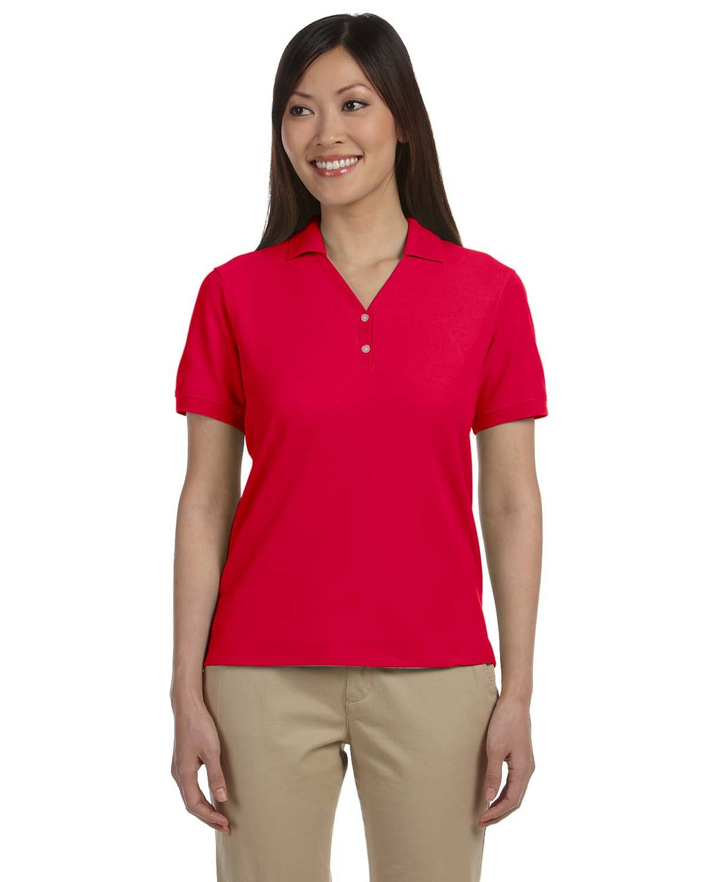 Ladies Pima Piqu Y-collar Polo - WHITE - XS(D0102H7Y7I2)
