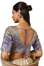 Soch Womens Lavender Organza Embellished Blouse With Sequins