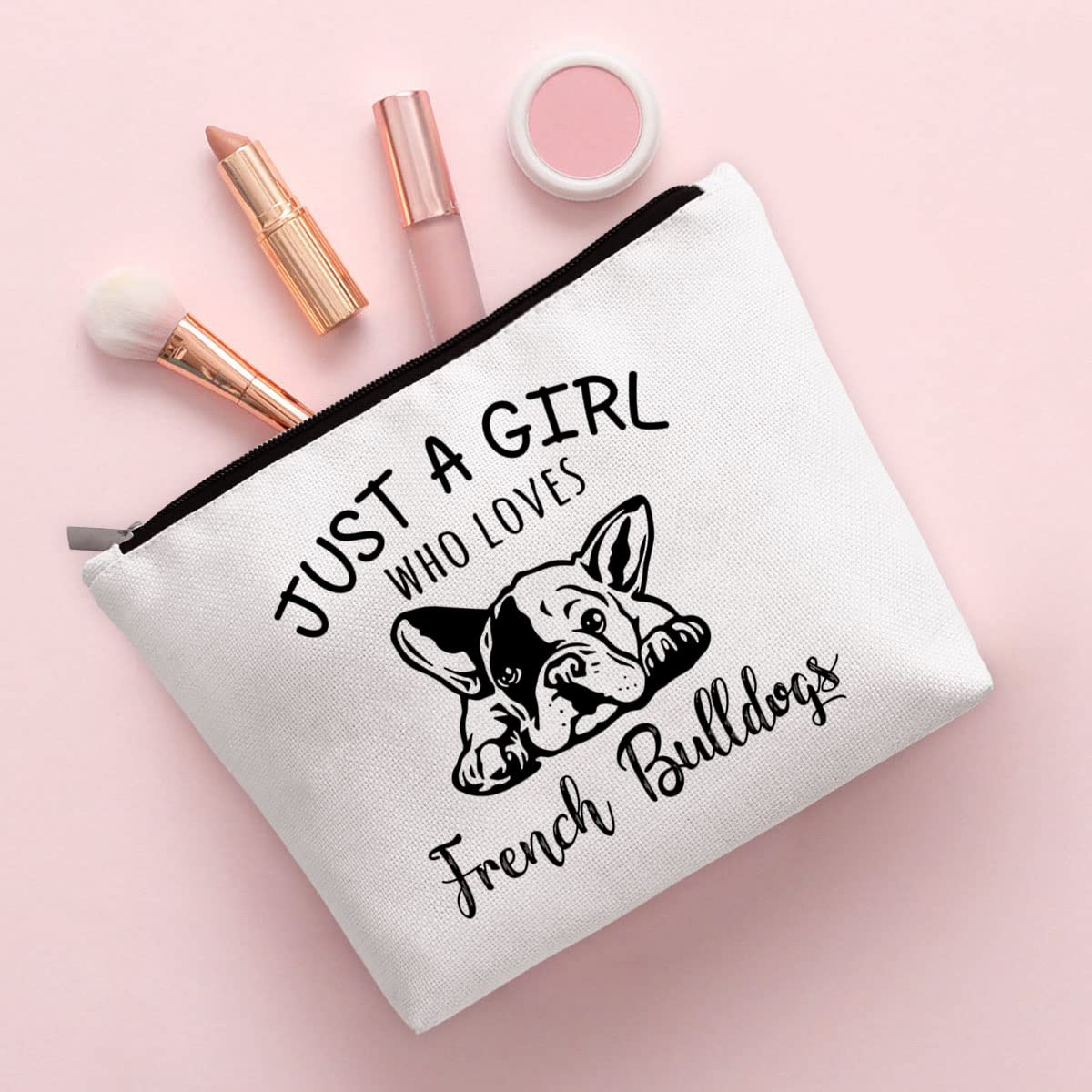 BiuNiuring French Bulldog Gifts for Women, French Bulldog Gifts for French Bulldog lovers, Bulldog Pet Makeup Bag, Who Loves Fre