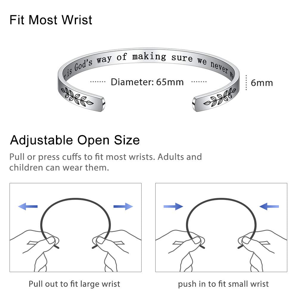 M MOOHAM Sister Gifts from Sister Bracelets Gifts - Sisters Birthday Christmas Jewelry Gifts from Sister Stainless Steel Cuff Ba