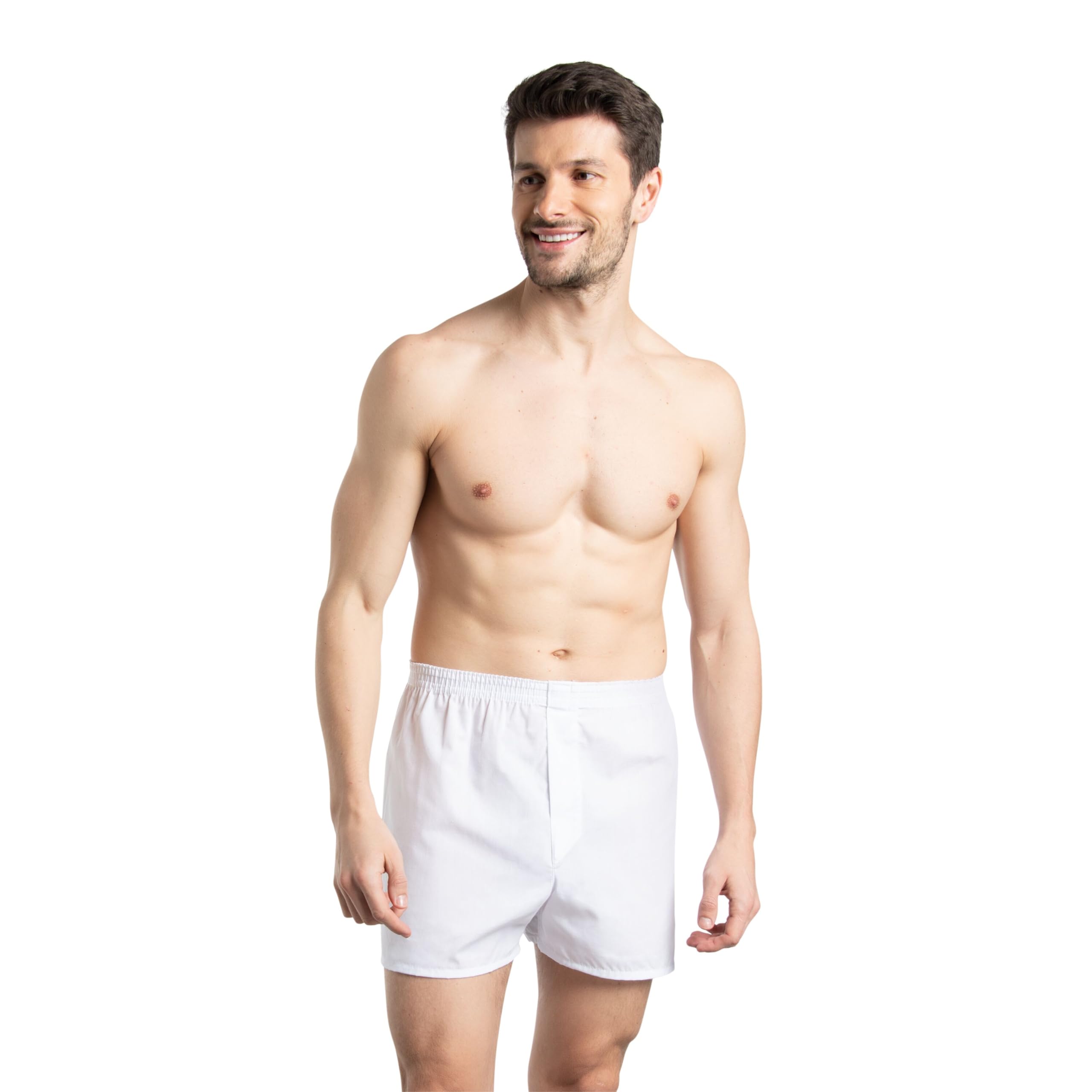 Fruit Of The Loom Mens Tag-free Woven Boxer Shorts, Relaxed Fit, Moisture Wicking, Assorted Color Multipacks Underwear, White, M
