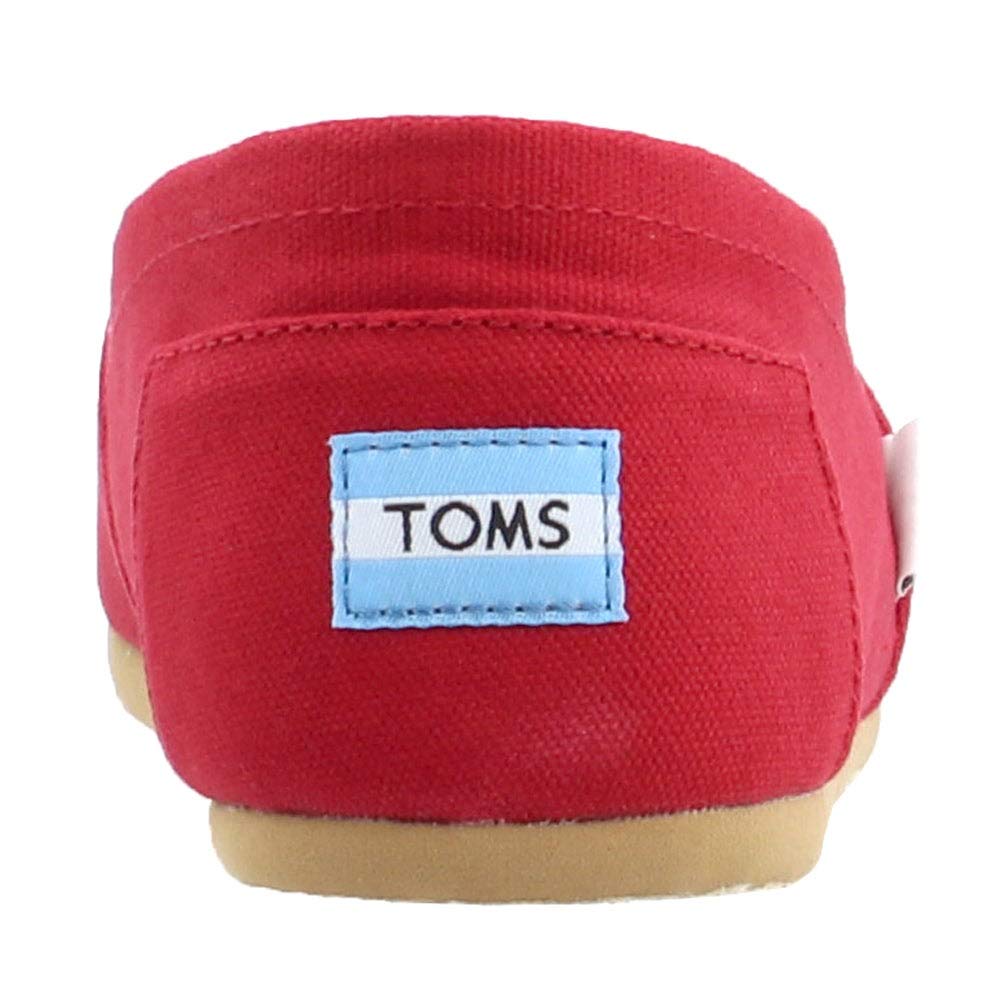 TOMS Men's TOMS CLASSIC CASUAL SHOES 8 (RED CANVAS )