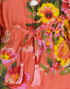 A.T.U.N. (ALL THINGS UBER NICE) Girls Floral Printed Regular Kaftan Top