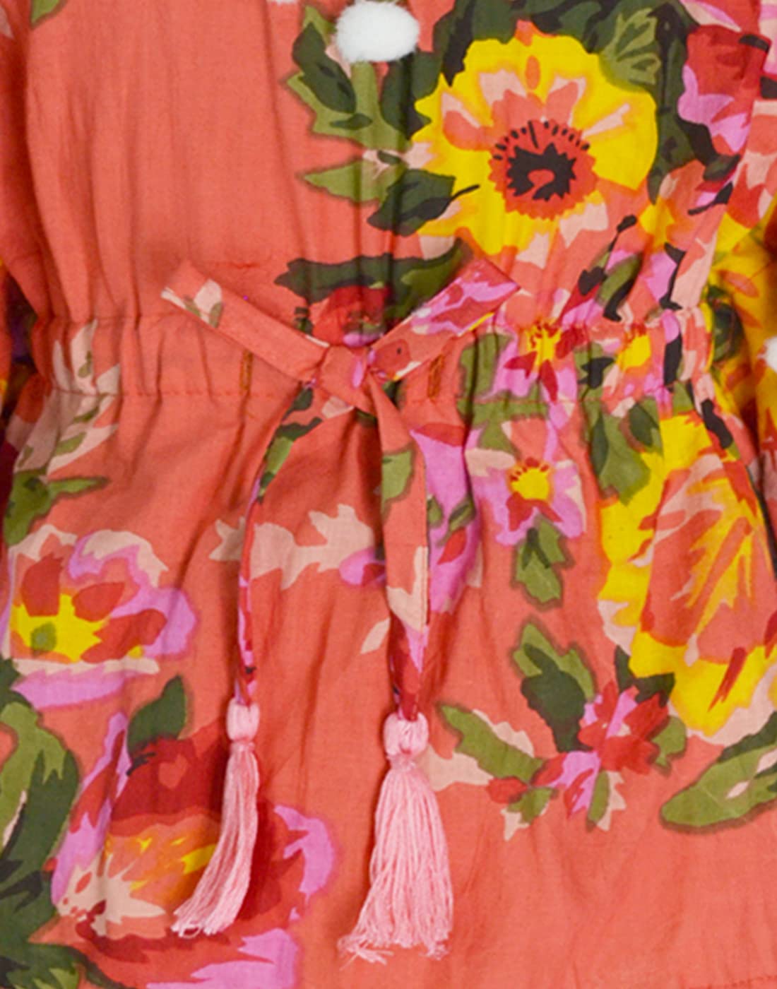 A.T.U.N. (ALL THINGS UBER NICE) Girls Floral Printed Regular Kaftan Top