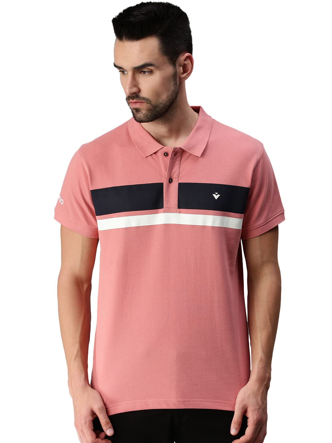 Veirdo Men's Polo T-Shirt Polo Neck T-Shirt Short Sleeve Men Polo T-Shirt Cotton Polo T-Shirt with Collar
