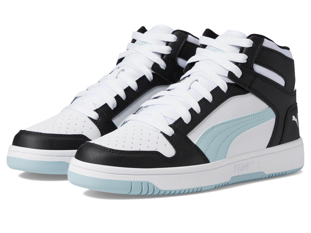 PUMA Women's Rebound Layup Sneaker, White-Frosted Dew Black, 9