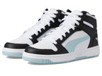 PUMA Women's Rebound Layup Sneaker, White-Frosted Dew Black, 9