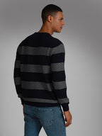 High Star MenS Cotton Round Neck Sweater (Hsmsww23105Rdnf_St1_Multi 1