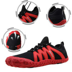Weweya Barefoot Shoes Men Minimalist Running Cross Training Shoe Size 13 Black Red