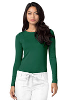 Adar Underscrubs for Women 2 Pack - Long Sleeve Underscrub Comfort Tee - 2902 - Hunter Green - XXS