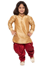 Jbn Creation Boys Silk Blend Kurta And Dhoti Set - Ethnic Elegance For Festivals | Pathani Style Full Sleeves Kurta And Cowl Sty