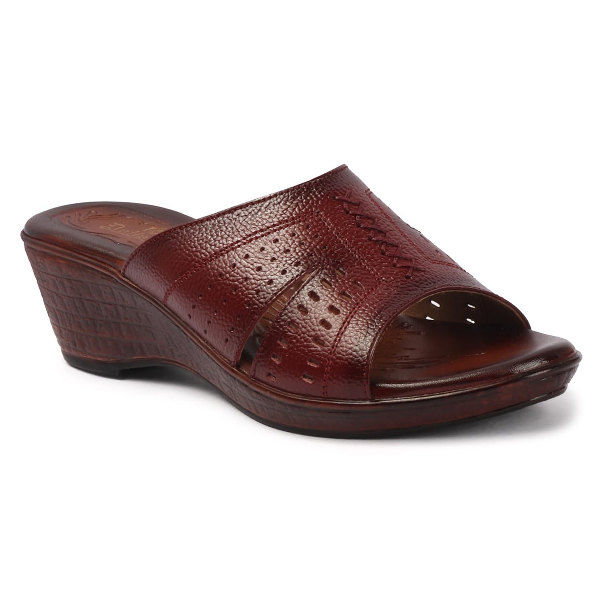 Dollphin Women Leather Wedge Heel Sandal & Slipper fashionable Design RP8461 6