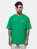 The Souled Store Official Kung Fu Panda: Skadoosh Mens and Boys Half Sleeve Oversized fit Graphic Printed Cotton and Polyester G