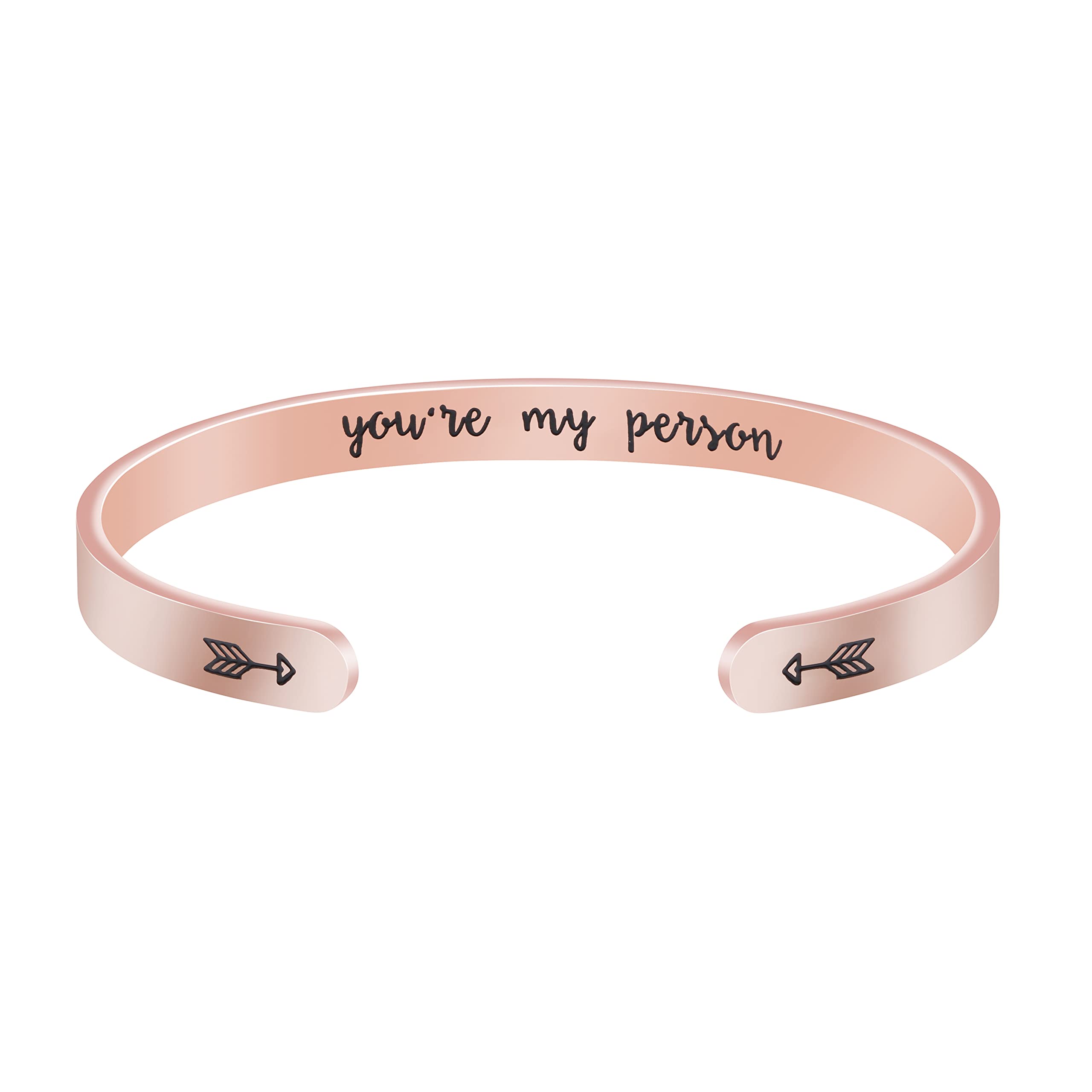 JoycuFF for Mom Mother Mommy Inspirational Cuff Bracelets Christmas Birthday Rose Gold Jewelry Mantra Alway My Mother Forever My