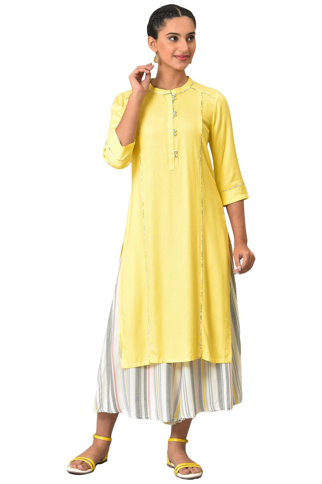 Yellow Straight Summer Kurta Set