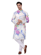 Jompers Mens Animal Printed Pure Cotton Straight Kurta Pyjama Set