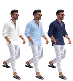 Zartha MenS Regular Fit Solid Pattern Cotton Blend Kurta With Spread Collar Long Sleeve And Standard Length | Shirt For Man