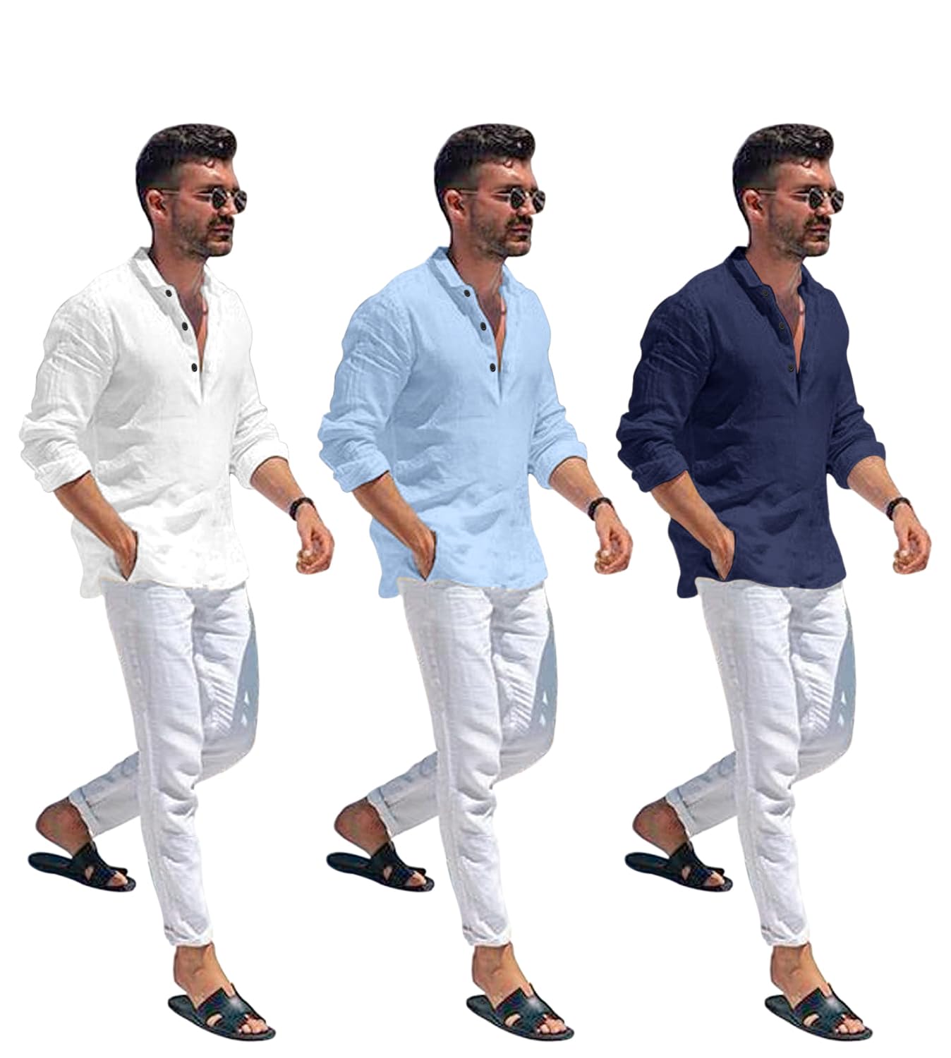 Zartha MenS Regular Fit Solid Pattern Cotton Blend Kurta With Spread Collar Long Sleeve And Standard Length | Shirt For Man