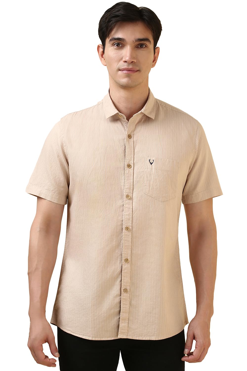 Allen Solly Men Striped Casual Half Sleeve Short Sleeve Shirt