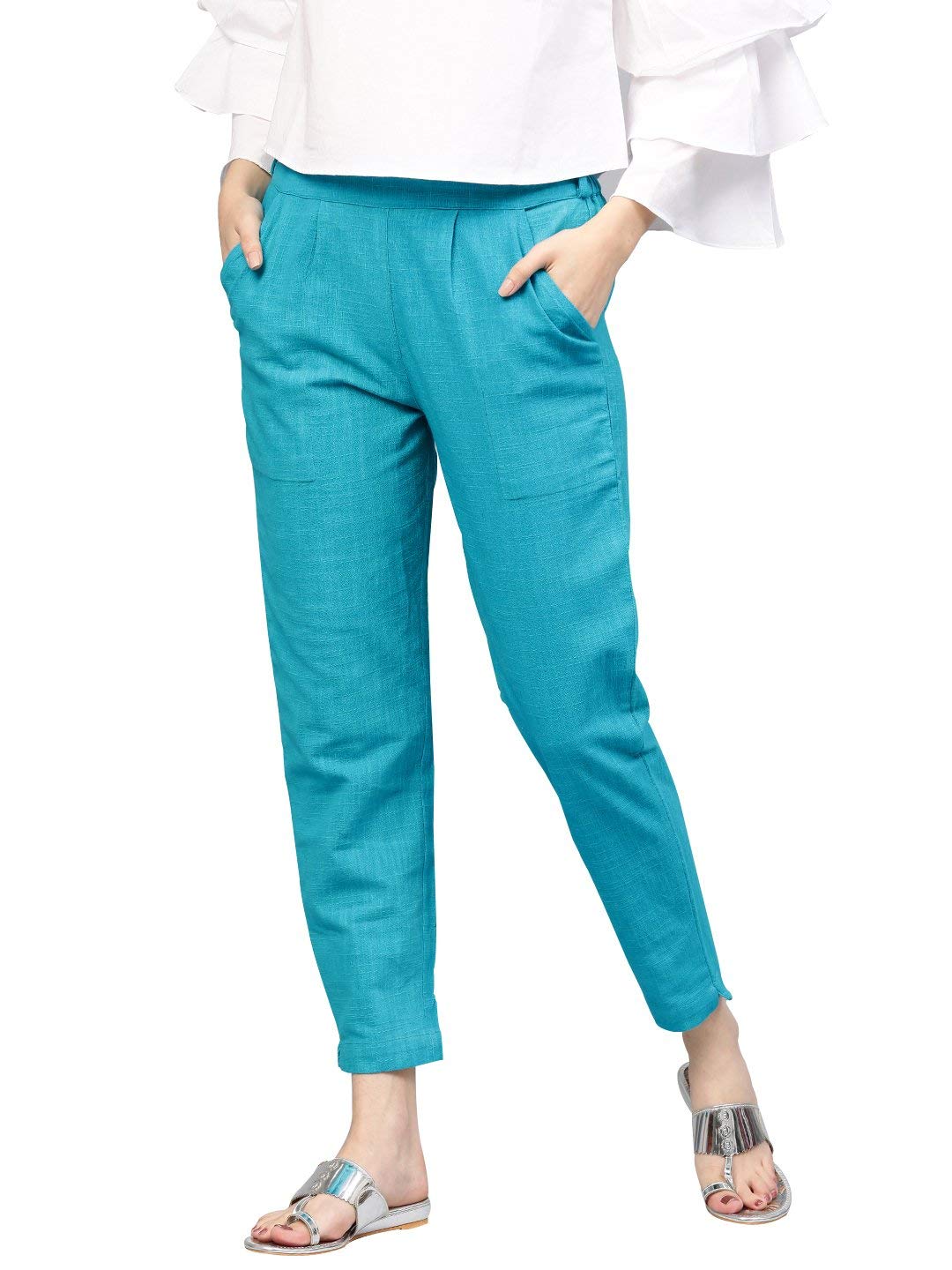 DIGITAL SHOPEE Women s Regular Fit Casual ds-Track-Pants-Turquoise-XXL