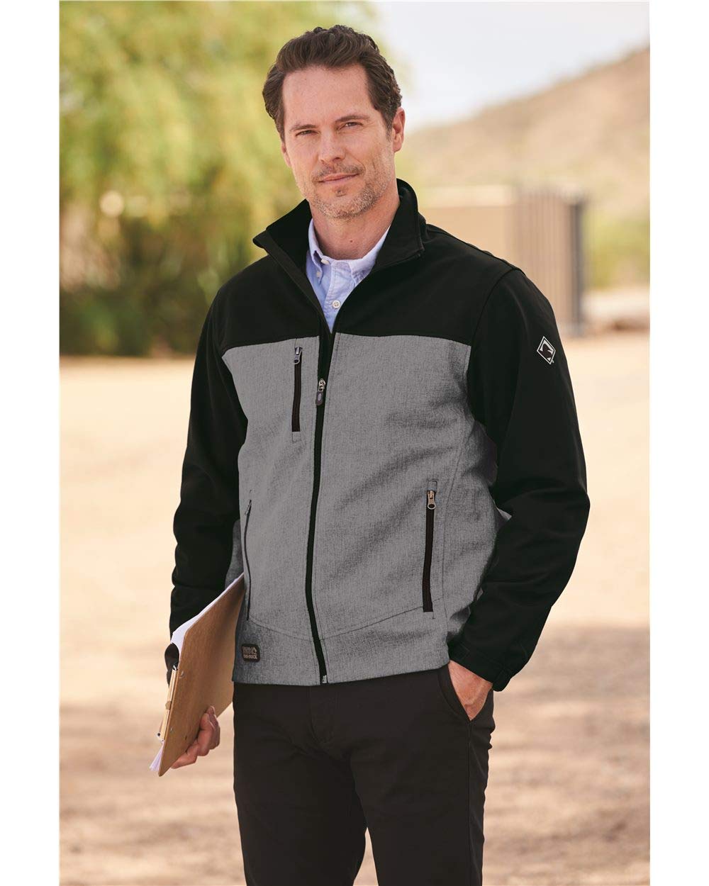 Mens Poly Spandex Motion Softshell Jacket - RED cHARcOAL - S(D0102H78c7X)