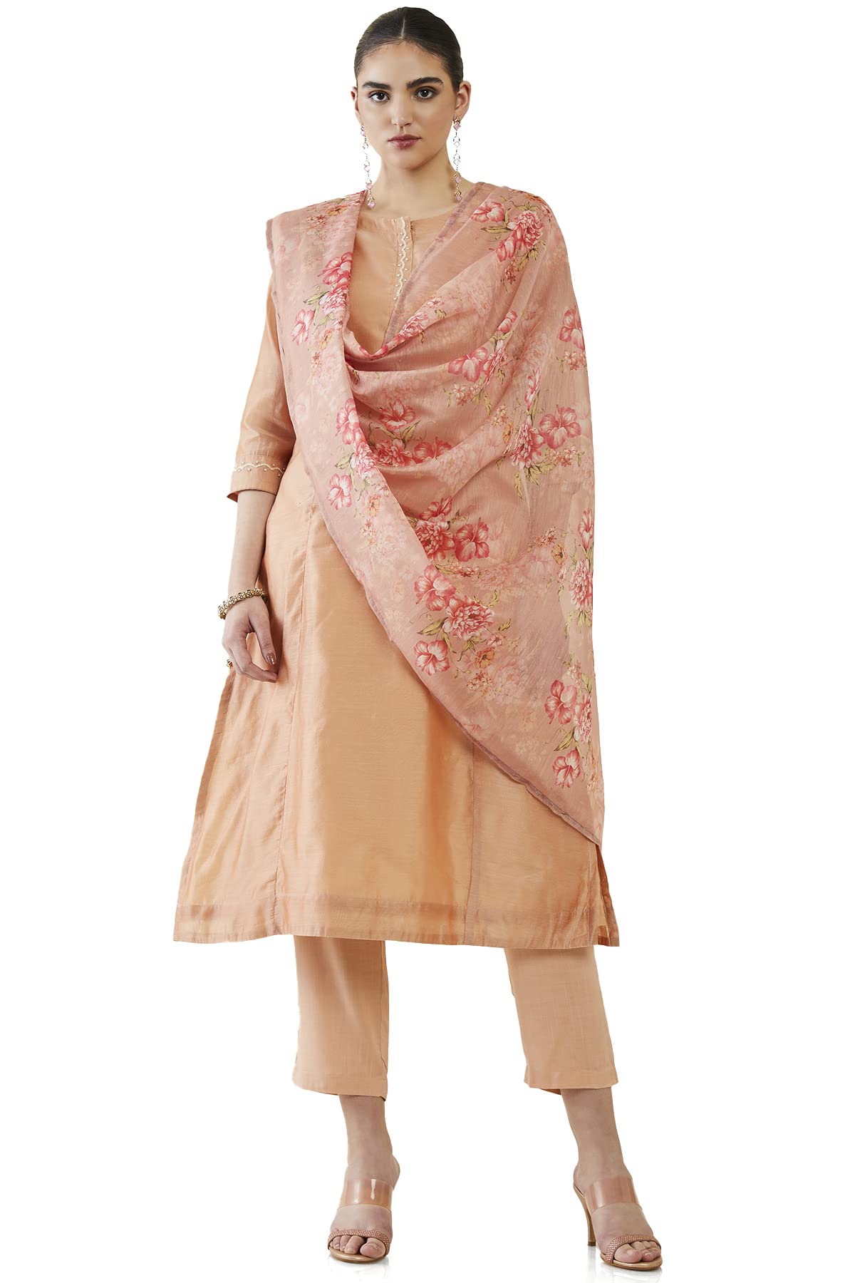 Soch Women Chanderi Solid Suit Set