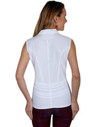 S/L BUTTON FRONT COLLAR BLOUSE