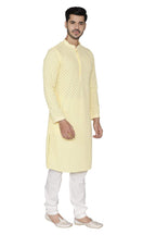 Manyavar Sophisticated SelfDesign Kurta and Churidar Set For Men