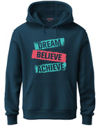 ADRO Men's Cotton Neck Hooded Sweatshirt (H20-M-DBA-SB_Teal_L)