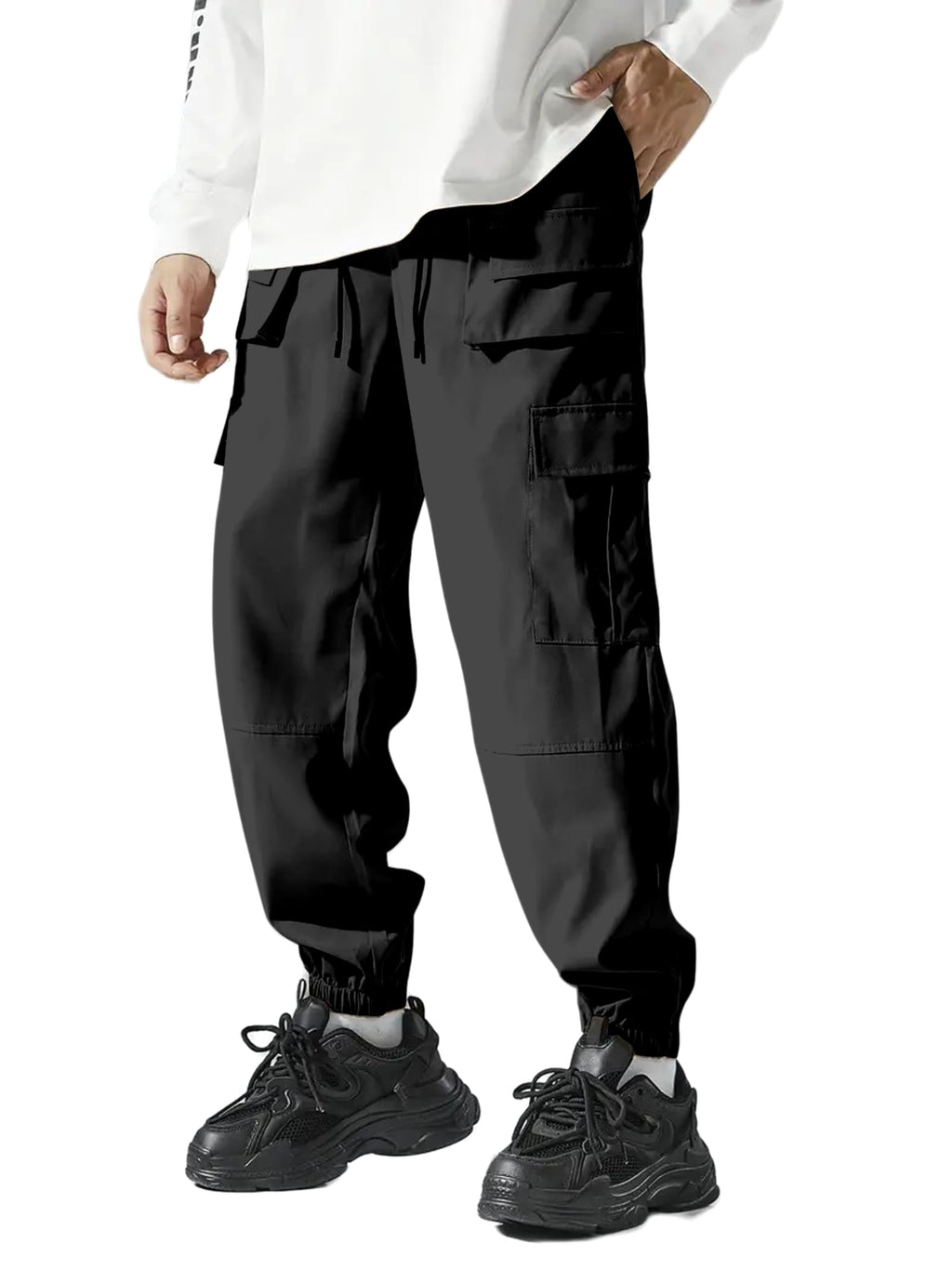 Indoprimo Men Cargo || Men Cargo Pants || Men Cargo Pants Cotton || Cargos For Men || Men Cargo Trouser - Paris (In, Alpha, Xl, 
