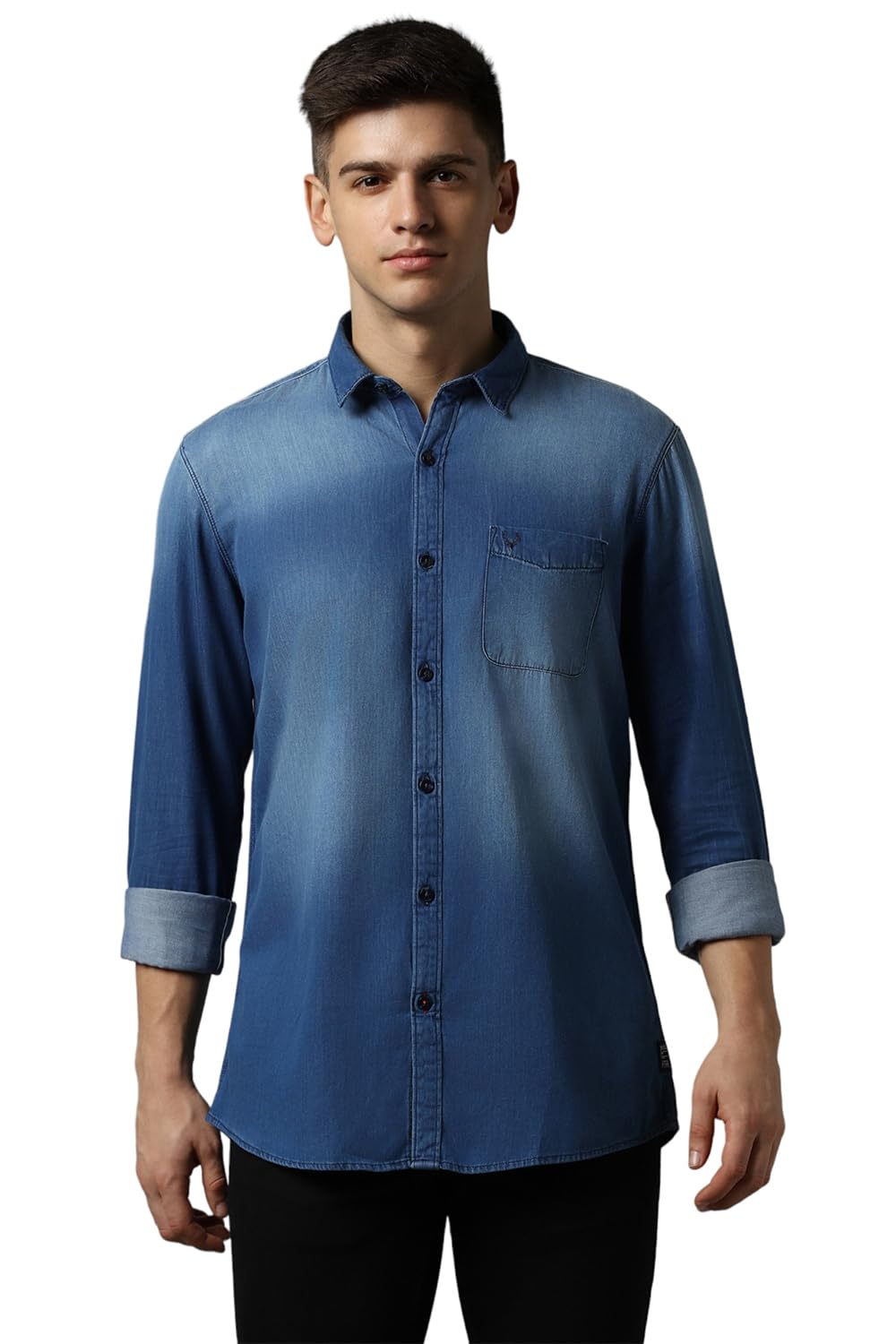 Allen Solly Men Regular Fit Solid Casual Cotton Full Sleeve Shirt